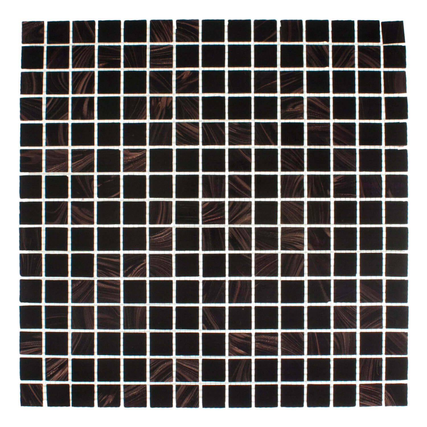 Gils Night Sky klaasmosaiik 30×30, tume kuldpronksjate triipudega pind