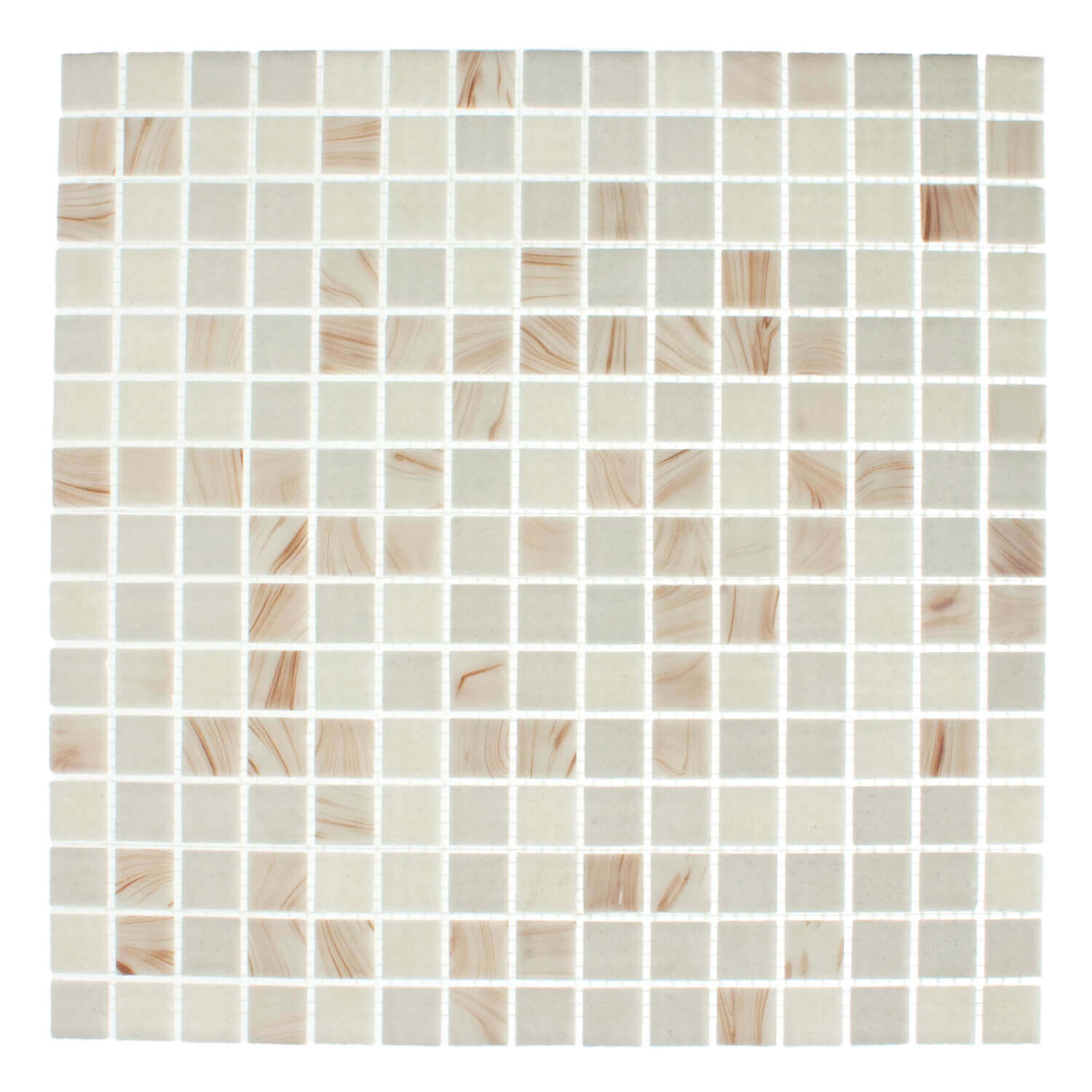 Gils Latte klaasmosaiik 30×30, pehme piimakohvi multitoon