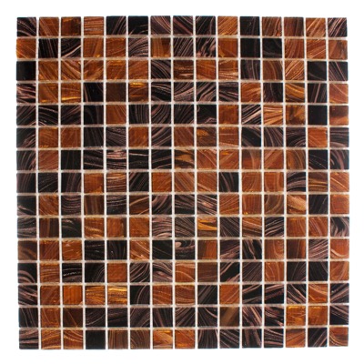 Gils Mocca klaasmosaiik 30×30, sügav pruun multitoon